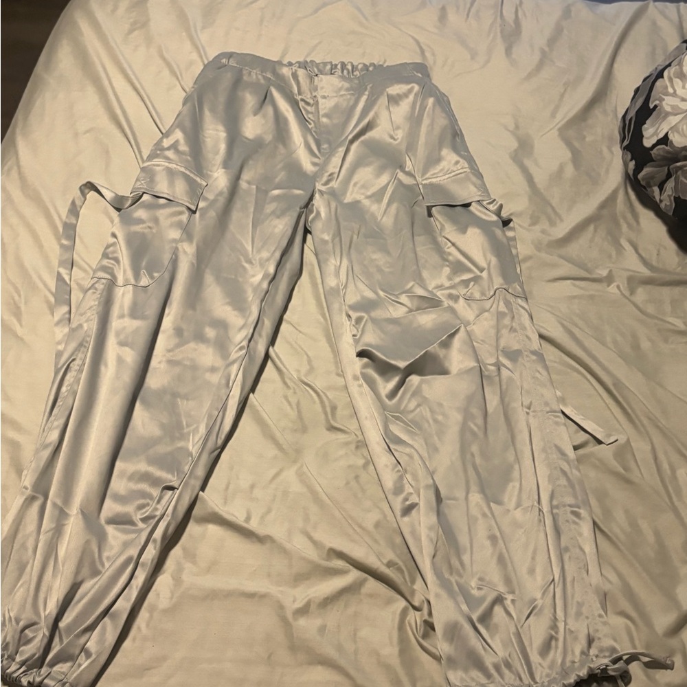 Stylish Silver Cargo Pants